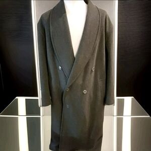 Men’s San Remo gray double breasted overcoat size 44 L